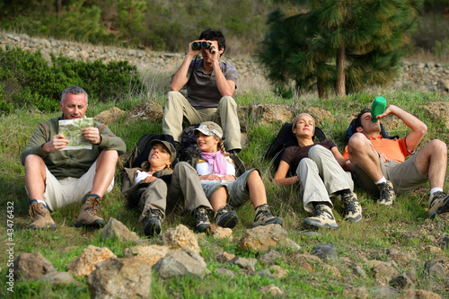 Photo: Hikers taking a break Hikers taking a break