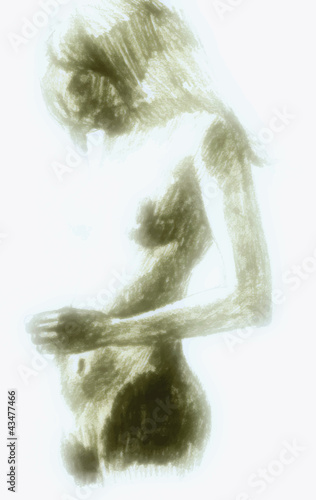 Vector: young woman - hand drawing converted into vector young woman - hand drawing converted into vector