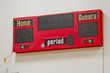 Red Score Board on a wall