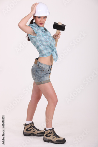 Photo: Sexy stance with a sledgehammer Sexy stance with a sledgehammer