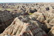 Aerial view over Badlands National Park, South Dakota, USA