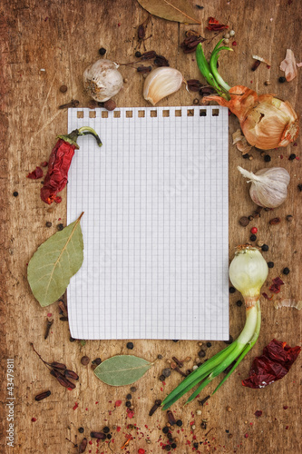 Photo: notebook to write recipes with spices notebook to write recipes with spices