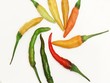 Video: Mix color chili rotate counter clockwise on white background Mix color chili rotate counter clockwise on white background
