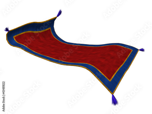 Illustration: 3D Magic Carpet Isolated 3D Magic Carpet Isolated