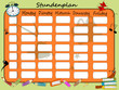 Schuleinführung, Stundenplan Illustration