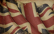UK Flag Old Paper