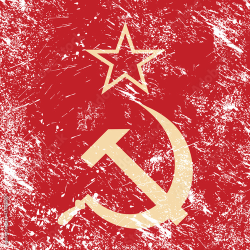 Vector: Communism CCCP - Soviet union retro flag Communism CCCP - Soviet union retro flag