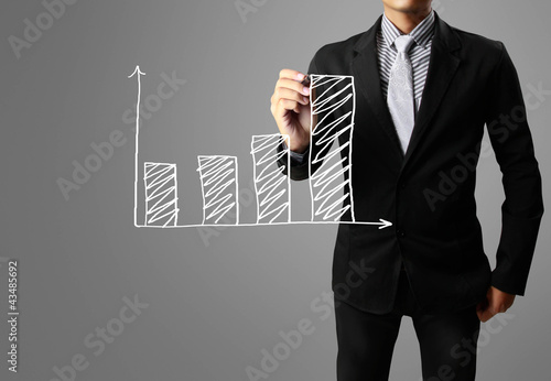 Foto: drawing a graph drawing a graph