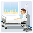 Patient at Hospital Bed
