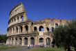 Colosseum of Rome with blue sky, Italy