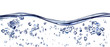 Water wave with bubbles - panorama