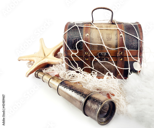 Photo: Pirate theme still life. Pirate theme still life.