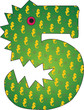 Number 5 from  the Crazy Creature Alphabet set