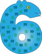 Number 6 from  the Crazy Creature Alphabet set