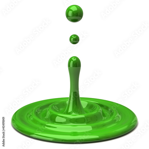 Illustration: Green color drop Green color drop