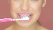 Video: Smiling woman with toothbrush Smiling woman with toothbrush