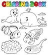 Coloring book various sea animals 3