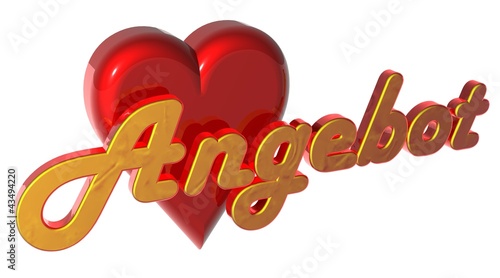 Illustration: 3D Herz - Angebot 3D Herz - Angebot