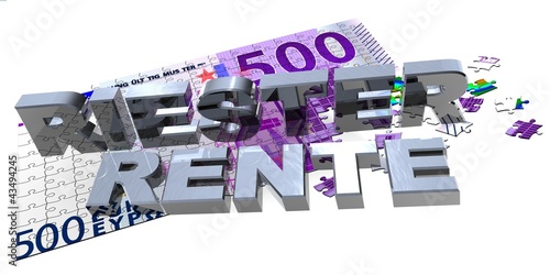 Illustration: 3D 500er Puzzle - Riester Rente 3D 500er Puzzle - Riester Rente