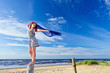 young woman on a beach