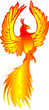 Mythical phoenix bird