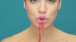 Video: Beautiful woman eating jelly sweets Beautiful woman eating jelly sweets