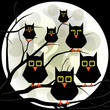 Vektor: Owls on a branch Owls on a branch