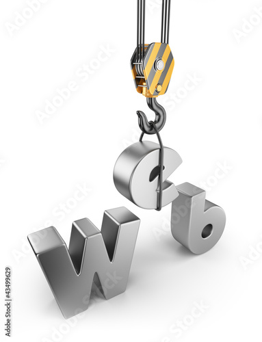 Illustration: Construction web site. 3D Isolated on white background Construction web site. 3D Isolated on white background