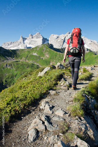 Photo: Wanderer in den Alpen Wanderer in den Alpen