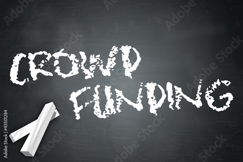 Illustration: Blackboard "Crowd Funding" Blackboard "Crowd Funding"