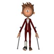 3D Man with broken leg