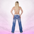 Photo: Sexy back of a blonde head woman wearing jeans Sexy back of a blonde head woman wearing jeans