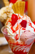 Photo: Dessert with ice creams and fruits Dessert with ice creams and fruits