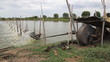 Water turbines on Shrimp ponds