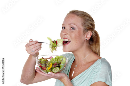Photo: Frau mit Salat Frau mit Salat