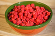 Full bowl with raspberries