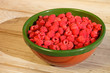 Full bowl with raspberries
