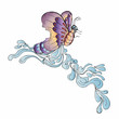Vector: butterfly ornament with blank space butterfly ornament with blank space