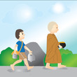 Children to hold provides a priest