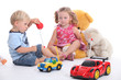 Children playing with toys