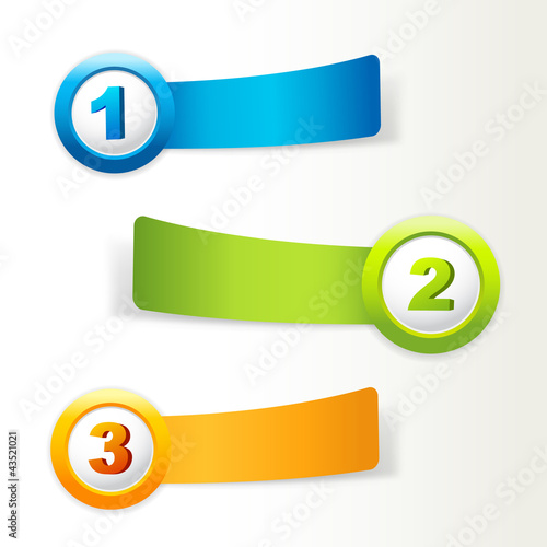 Vector: Banners with numbers and place for own text. Banners with numbers and place for own text.