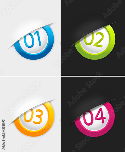 Vector: Badges with numbers. Badges with numbers.