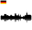 Detailed vector Munich skyline