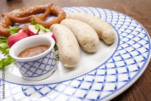 Photo: sausages with pretzel sausages with pretzel