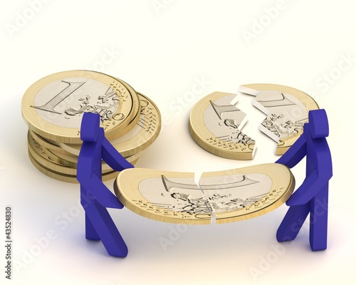 Illustration: Euro teilen Euro teilen
