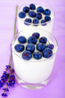 Jogurt mit Heidelbeeren