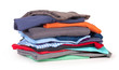 stack of clothing isolated on white