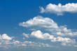 Cloud. High in the sky blue. Cumulus clouds. A blue sky