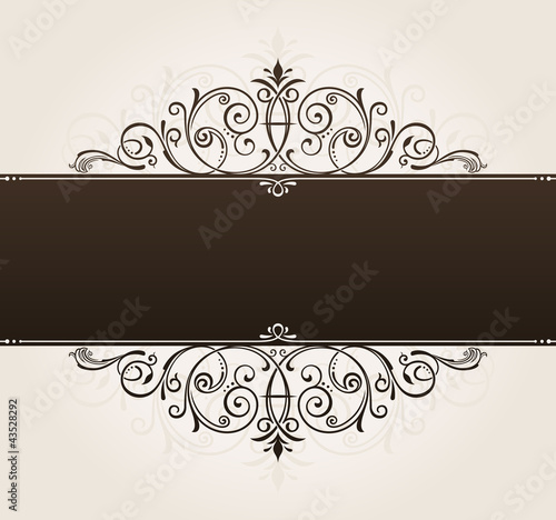 Vector: vector template for text. vintage frame decorated with antique o vector template for text. vintage frame decorated with antique o