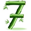 Bambù Numero 7-Bamboo Logo Sign Number 7-Vector